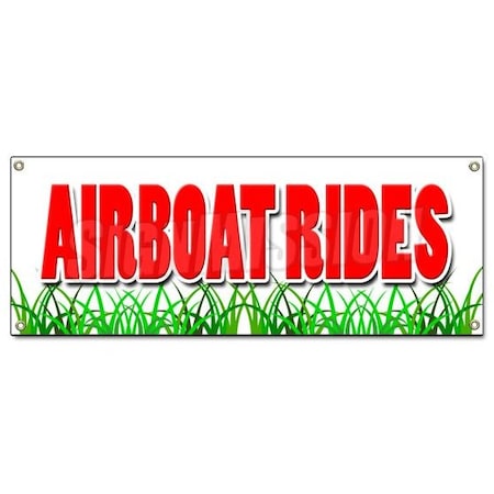 AIRBOAT RIDES BANNER SIGN Everglades Guided Tours Swamp Buggy Wetlands